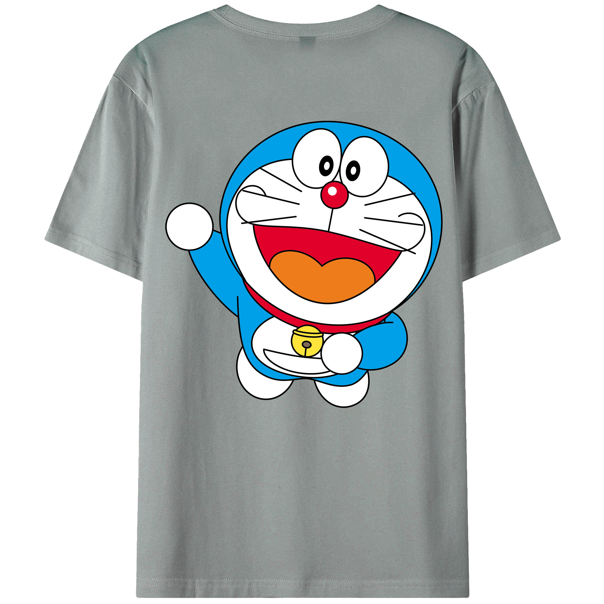 （画像用） ドラえもん Doraemon 綿100％ メンズ半袖Tシャツ（バックプリント） 通気性